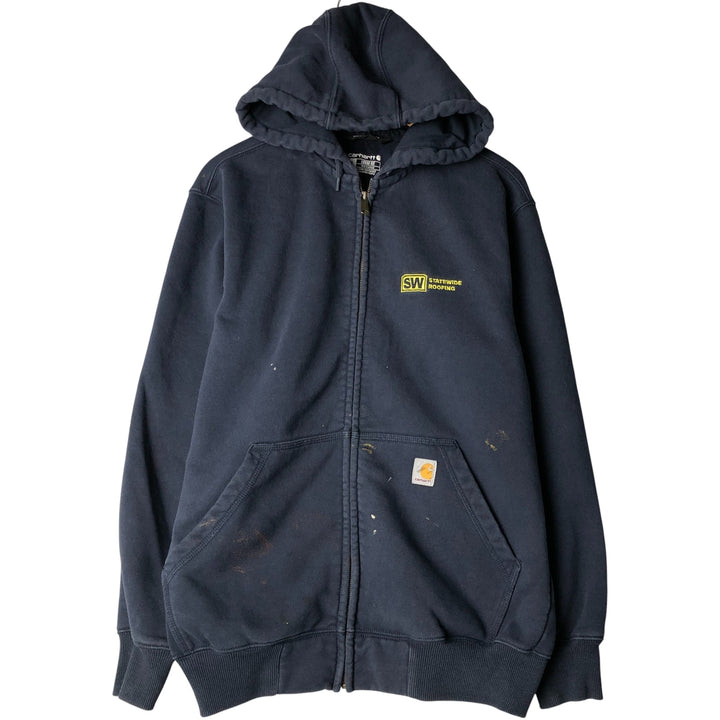 Carhartt Loose Fit Full-Zip Sweatshirt, Men's Size M cotton navy blue type Vintage Second Hand