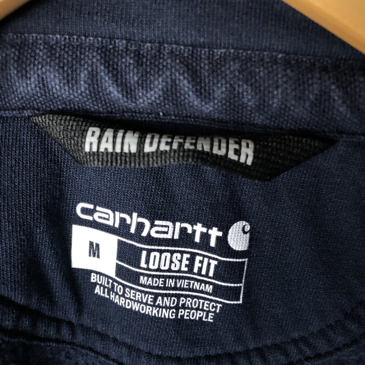 Carhartt Loose Fit Full-Zip Sweatshirt, Men's Size M cotton navy blue type Vintage Second Hand