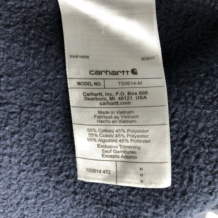 Carhartt Loose Fit Full-Zip Sweatshirt, Men's Size M cotton navy blue type Vintage Second Hand