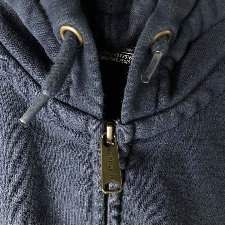 Carhartt Loose Fit Full-Zip Sweatshirt, Men's Size M cotton navy blue type Vintage Second Hand