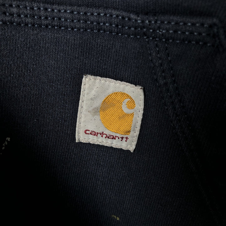 Carhartt Loose Fit Full-Zip Sweatshirt, Men's Size M cotton navy blue type Vintage Second Hand