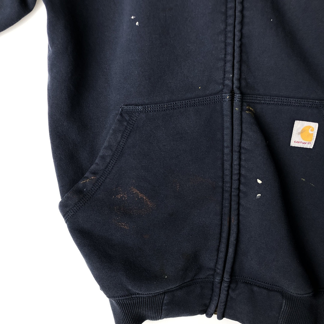 Carhartt Loose Fit Full-Zip Sweatshirt, Men's Size M cotton navy blue type Vintage Second Hand