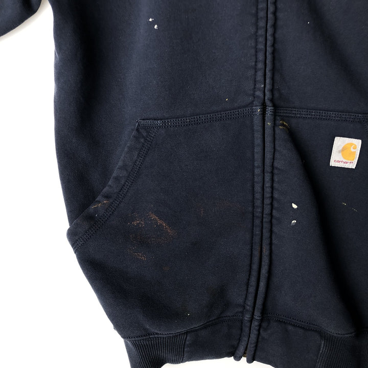 Carhartt Loose Fit Full-Zip Sweatshirt, Men's Size M cotton navy blue type Vintage Second Hand
