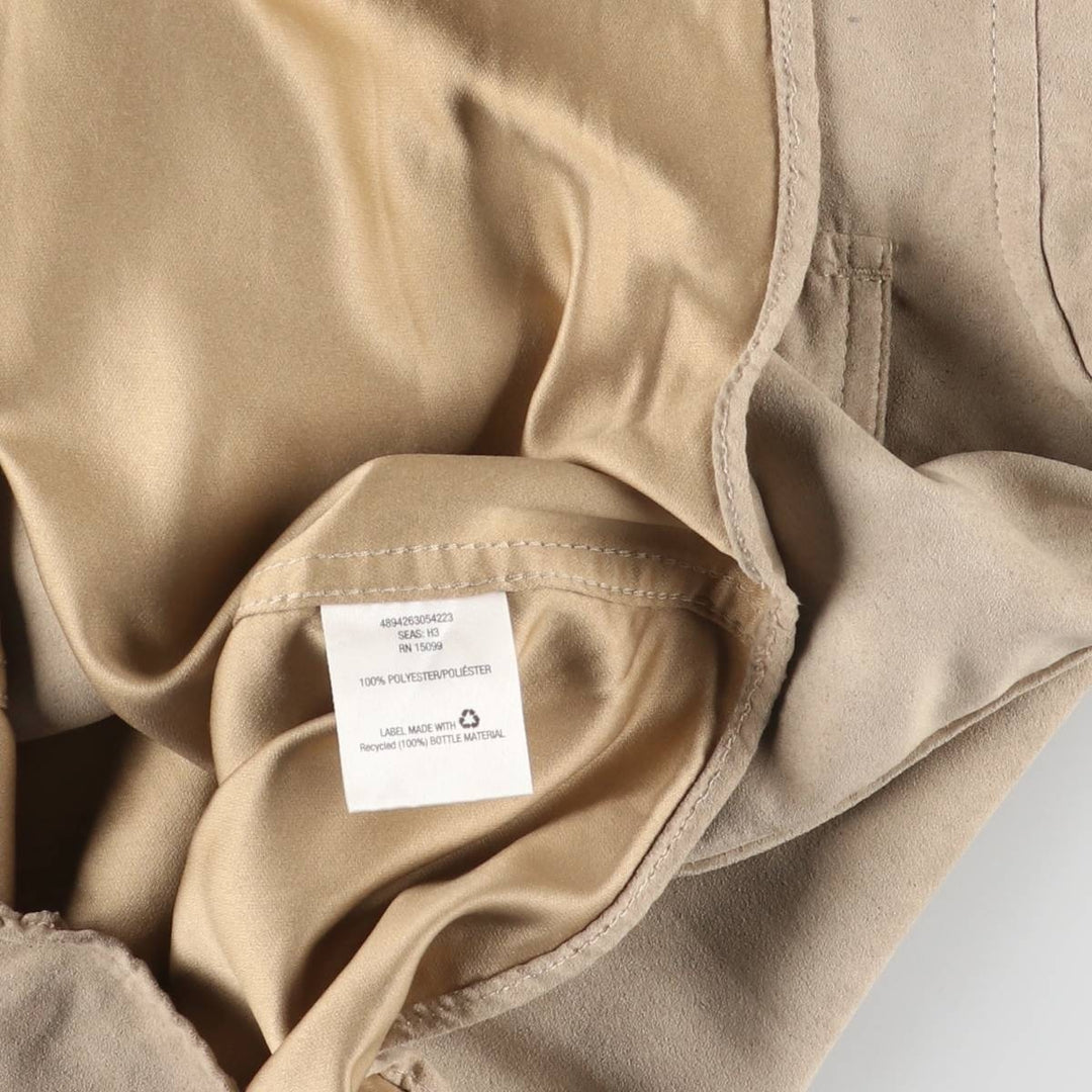 COVINGTON Long Sleeve Faux Suede Shirt, Men's Size Small polyester Beige type Vintage Second Hand