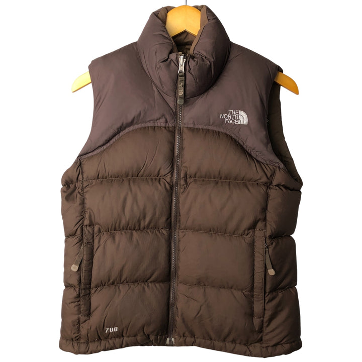 The North Face 700 Fill Power Goose Down Vest, Women's Size XS Nylon brown type Vintage Second Hand