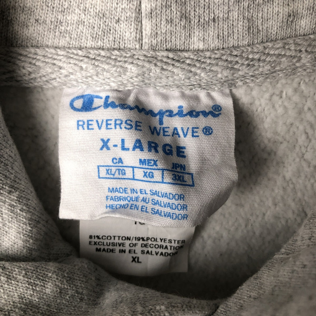 Champion REVERSE WEAVE Reverse Weave College Sweat Pullover Hoodie Men's XL cotton gray type Vintage Second Hand