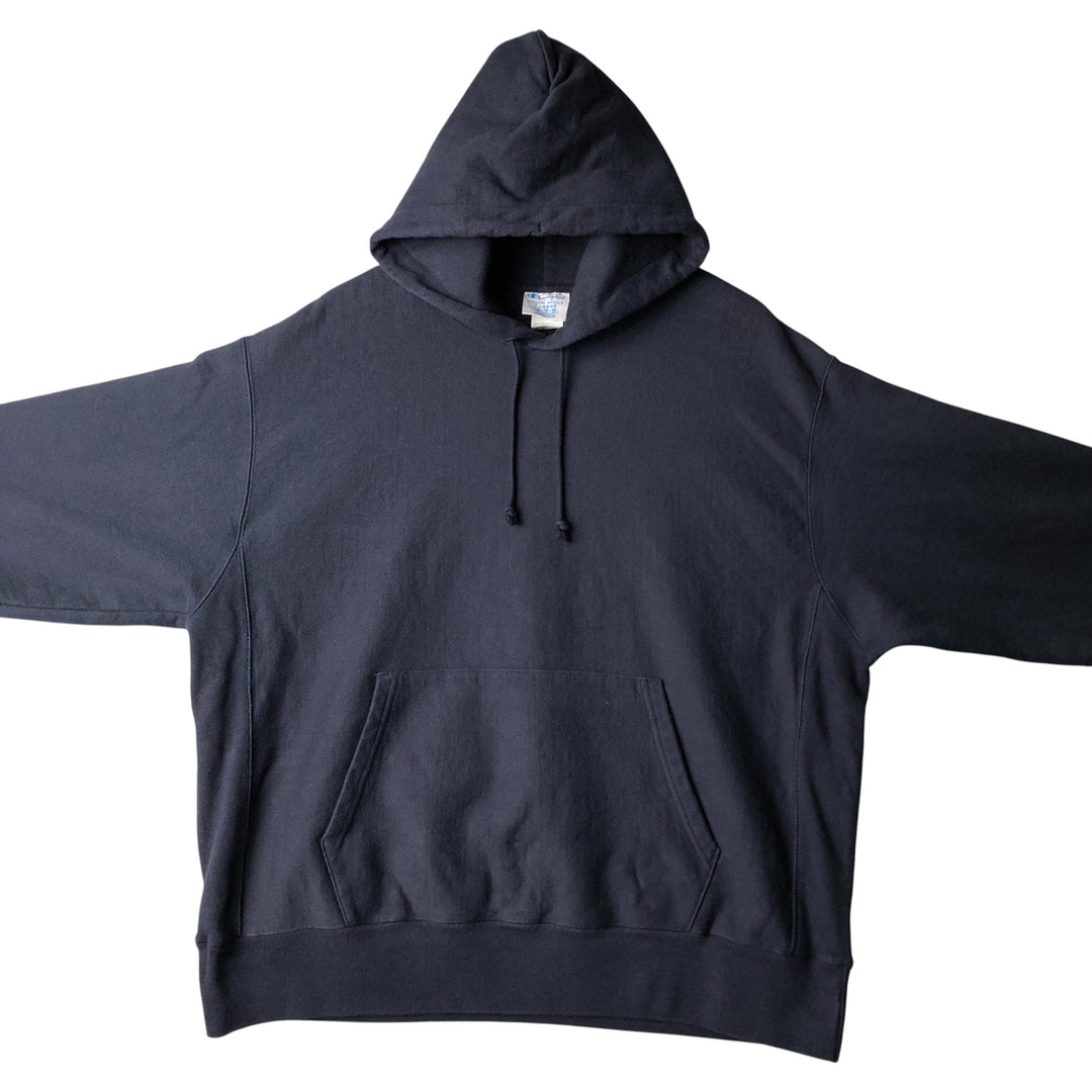 Champion Reverse Weave Reverse Weave Blank Sweatshirt Hoodie, Men's Size XL cotton navy blue type Vintage Second Hand