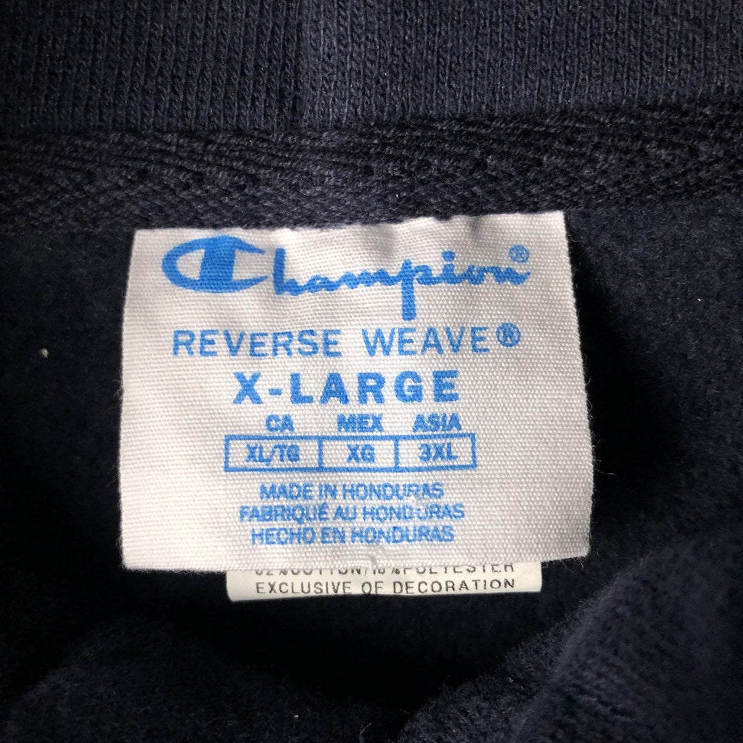 Champion Reverse Weave Reverse Weave Blank Sweatshirt Hoodie, Men's Size XL cotton navy blue type Vintage Second Hand