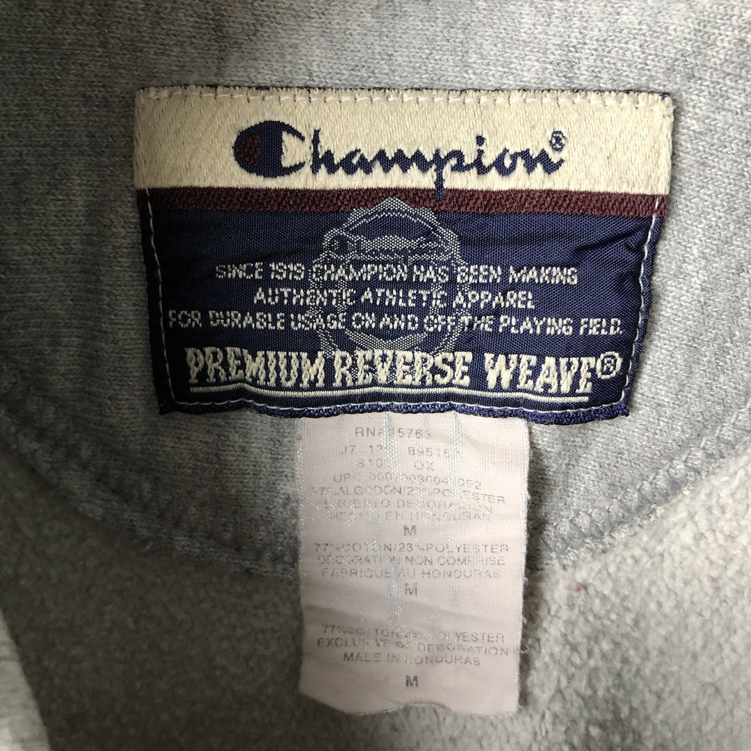 2000'S Champion Premium Reverse Weave College Pullover Hoodie, Men's Size Medium cotton gray type Vintage Second Hand