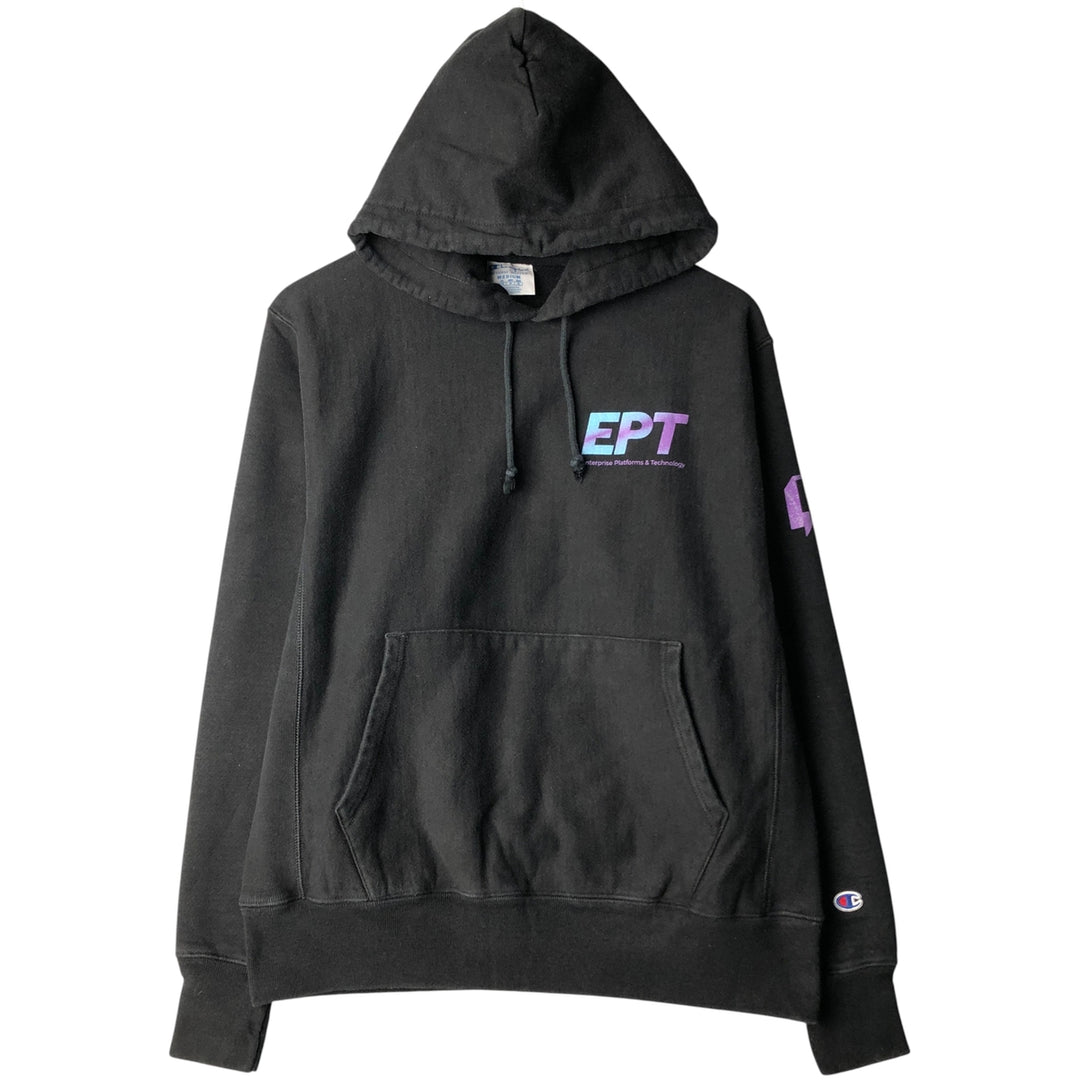 Champion REVERSE WEAVE EPT Advertising Sweatshirt Pullover Hoodie, Men's Size M cotton black type Vintage Second Hand