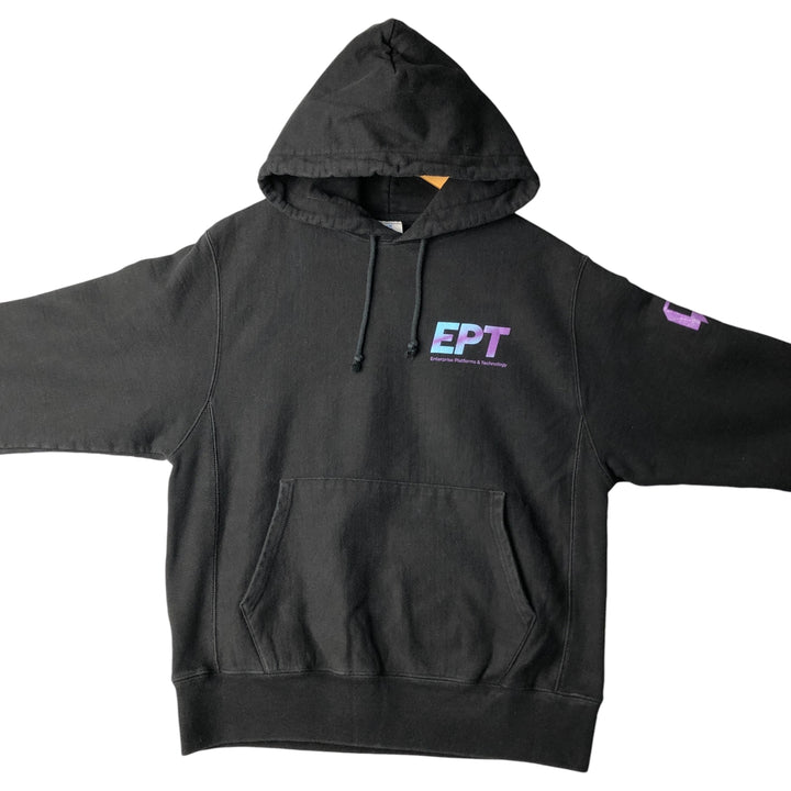Champion REVERSE WEAVE EPT Advertising Sweatshirt Pullover Hoodie, Men's Size M cotton black type Vintage Second Hand