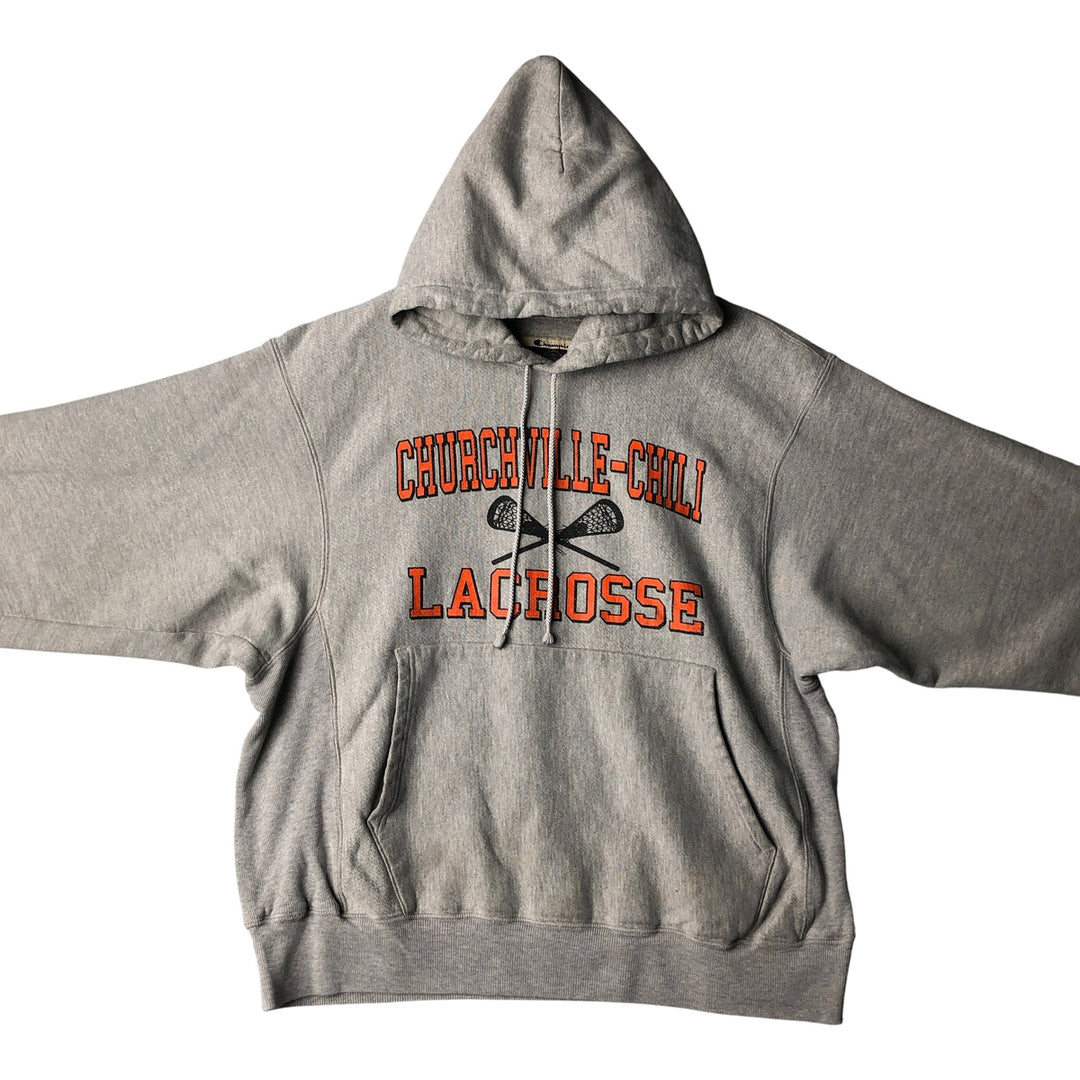 00'S Champion Premium Reverse Weave College Sweat Pullover Hoodie, Men's Size L cotton gray type Vintage Second Hand