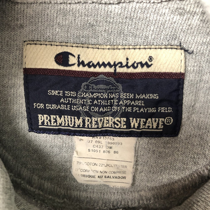 00'S Champion Premium Reverse Weave College Sweat Pullover Hoodie, Men's Size L cotton gray type Vintage Second Hand