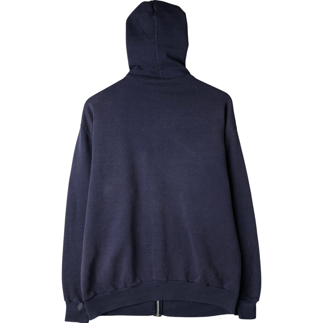 90'S Jerzees Sweat Full Zip Hoodie Made in USA Men's XL Vintage cotton navy blue type Vintage Second Hand