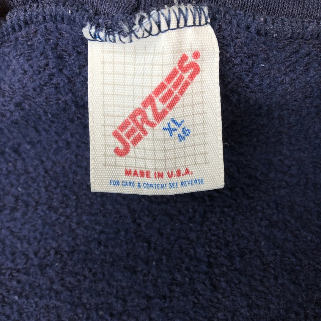 90'S Jerzees Sweat Full Zip Hoodie Made in USA Men's XL Vintage cotton navy blue type Vintage Second Hand