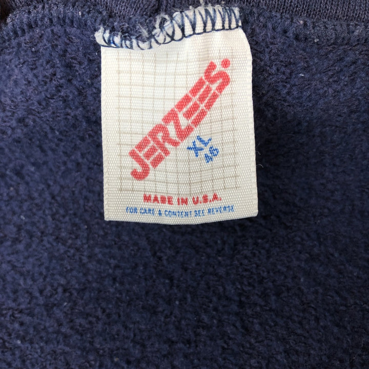 90'S Jerzees Sweat Full Zip Hoodie Made in USA Men's XL Vintage cotton navy blue type Vintage Second Hand