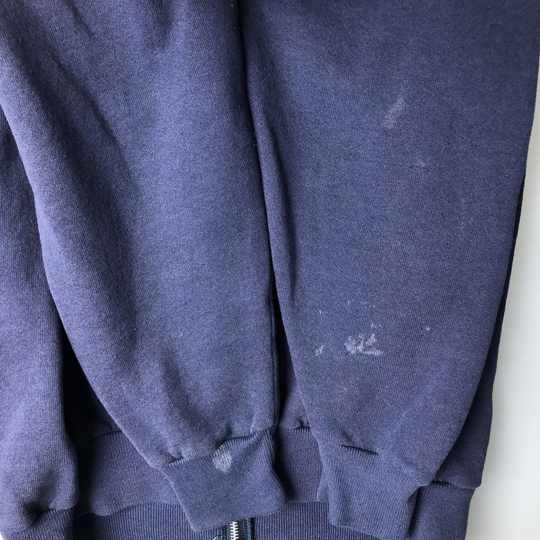 90'S Jerzees Sweat Full Zip Hoodie Made in USA Men's XL Vintage cotton navy blue type Vintage Second Hand