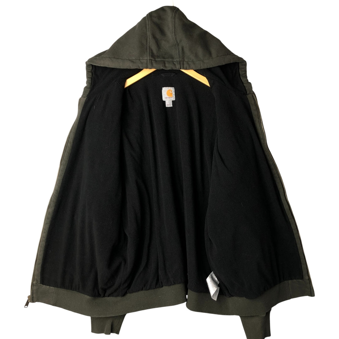 Carhartt Sweat Full Zip Hoodie Men's L size cotton Charcoal Vintage Second Hand