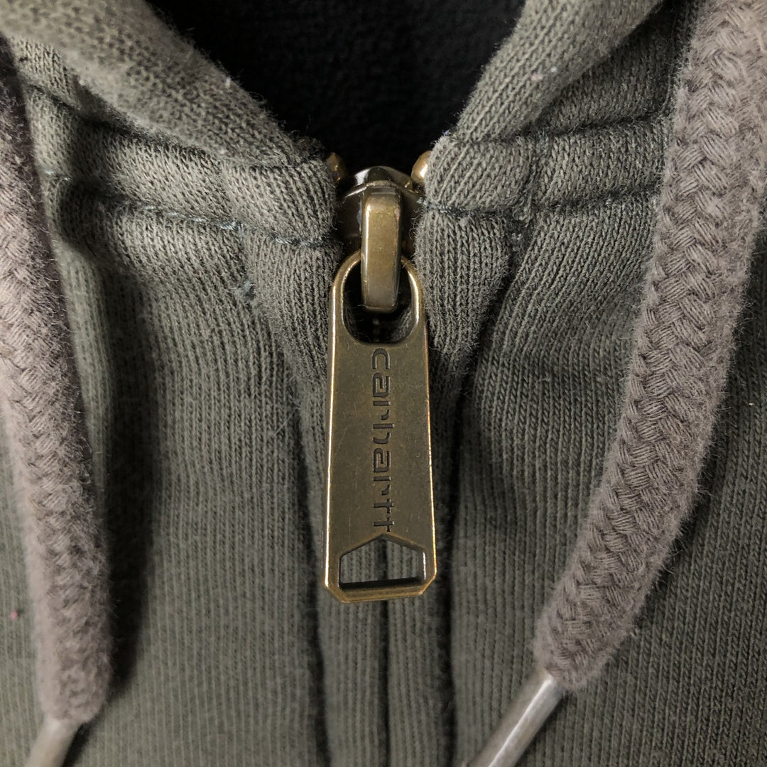 Carhartt Sweat Full Zip Hoodie Men's L size cotton Charcoal Vintage Second Hand