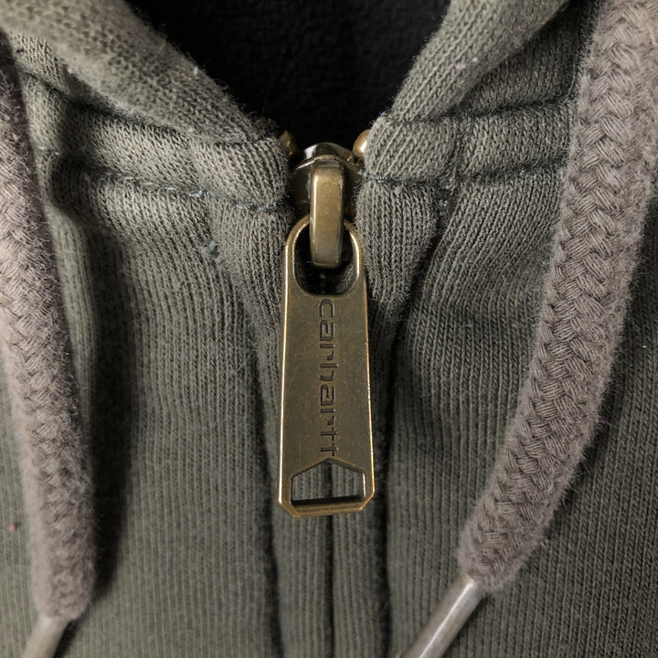 Carhartt Sweat Full Zip Hoodie Men's L size cotton Charcoal Vintage Second Hand