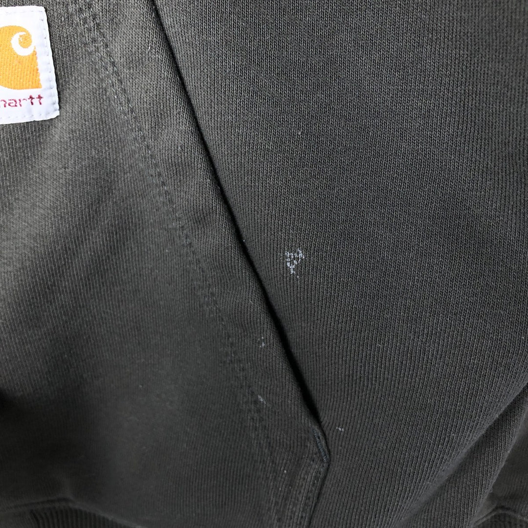 Carhartt Sweat Full Zip Hoodie Men's L size cotton Charcoal Vintage Second Hand