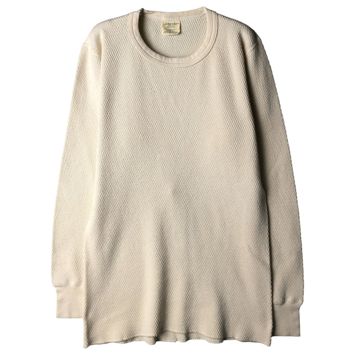 Vintage 1990'S St. John's Bay Thermal T-shirt, Honeycomb, Made in USA, Men's Size M cotton pale white type Vintage Second Hand