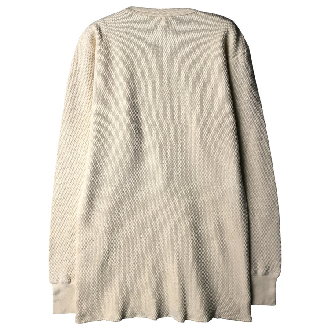 Vintage 1990'S St. John's Bay Thermal T-shirt, Honeycomb, Made in USA, Men's Size M cotton pale white type Vintage Second Hand