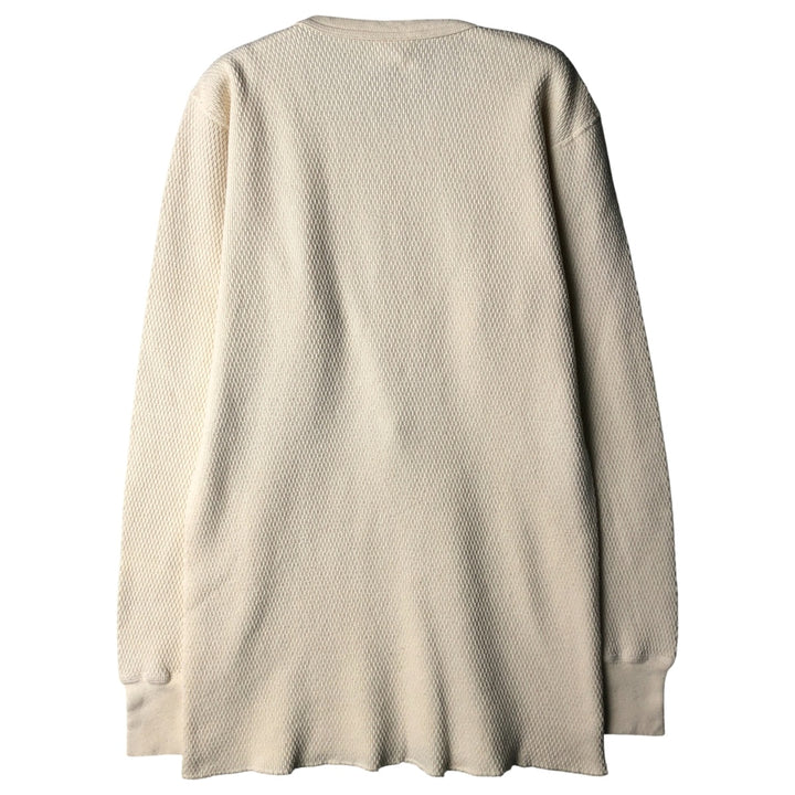 Vintage 1990'S St. John's Bay Thermal T-shirt, Honeycomb, Made in USA, Men's Size M cotton pale white type Vintage Second Hand