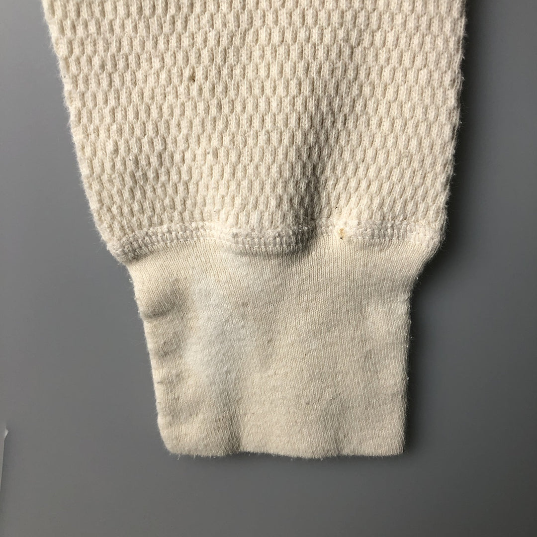 Vintage 1990'S St. John's Bay Thermal T-shirt, Honeycomb, Made in USA, Men's Size M cotton pale white type Vintage Second Hand