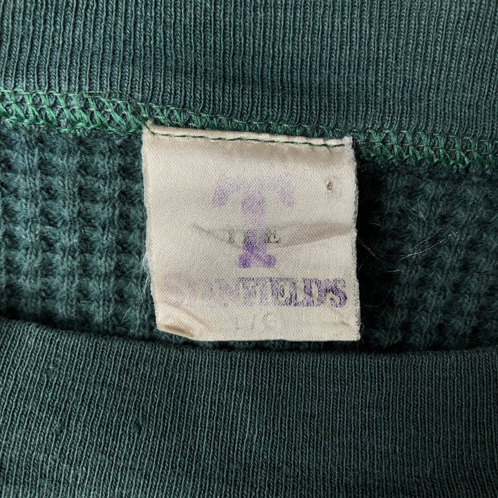 Vintage STANFIELD'S Thermal Long T-Shirt, Waffle, Made in Canada, Men's Size L cotton green type Vintage Second Hand
