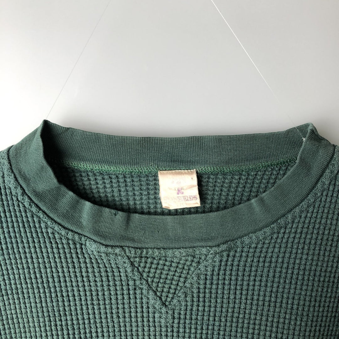 Vintage STANFIELD'S Thermal Long T-Shirt, Waffle, Made in Canada, Men's Size L cotton green type Vintage Second Hand