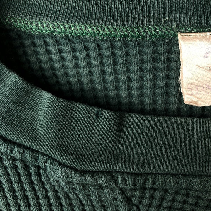 Vintage STANFIELD'S Thermal Long T-Shirt, Waffle, Made in Canada, Men's Size L cotton green type Vintage Second Hand