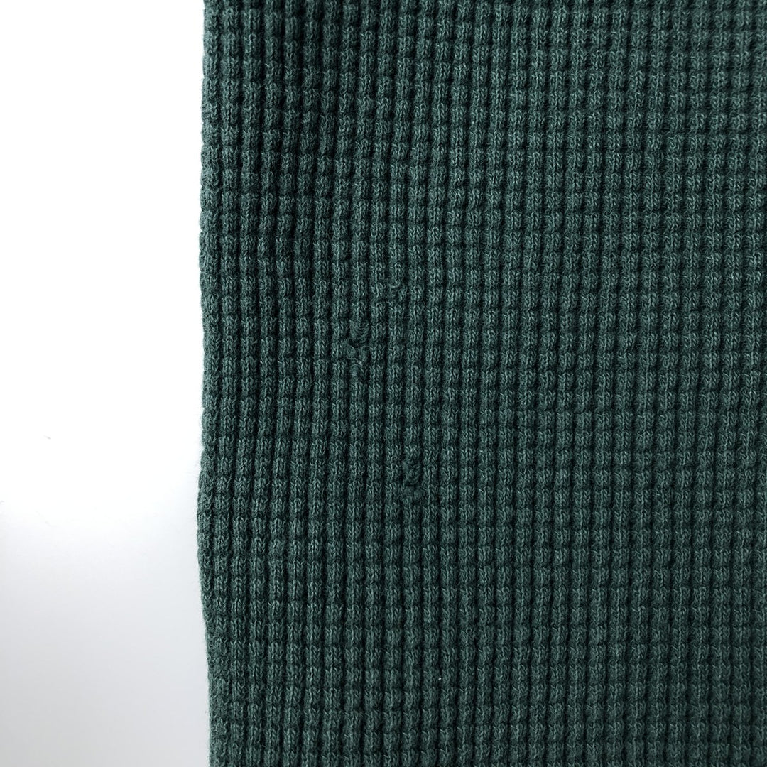 Vintage STANFIELD'S Thermal Long T-Shirt, Waffle, Made in Canada, Men's Size L cotton green type Vintage Second Hand