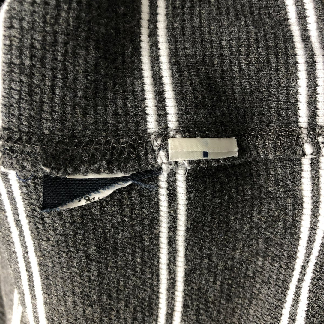 Tommy Hilfiger Striped Pattern Thermal Long T-Shirt, Waffle, Men's Size M unclear gray type Vintage Second Hand