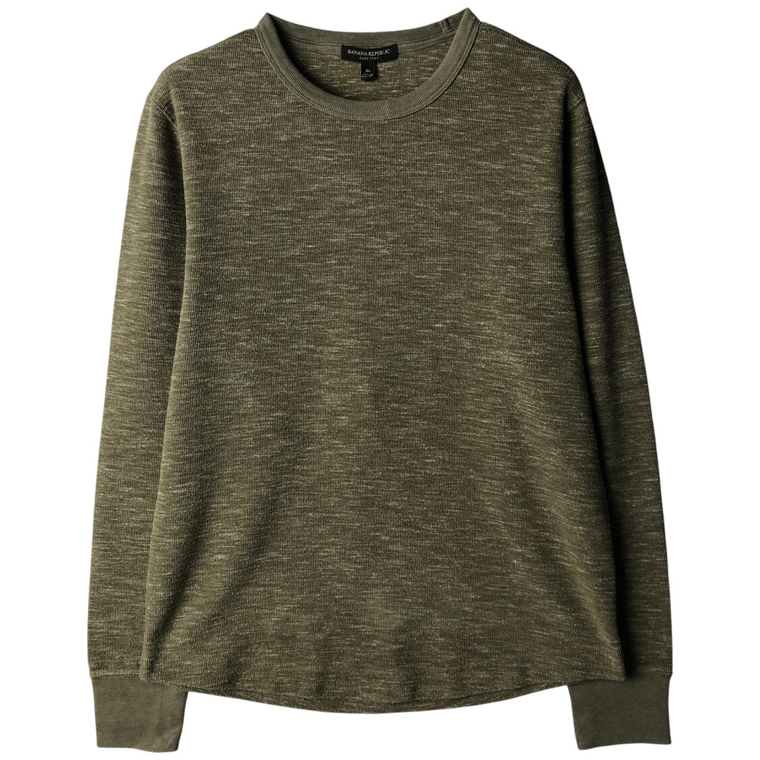 Banana Republic Thermal Long T-Shirt, Men's Size M cotton Khaki type Vintage Second Hand