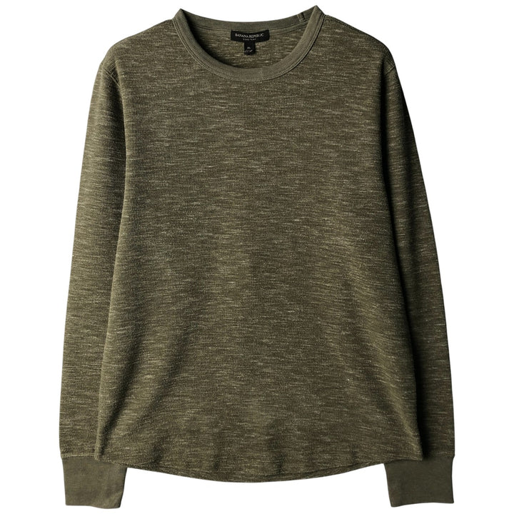 Banana Republic Thermal Long T-Shirt, Men's Size M cotton Khaki type Vintage Second Hand