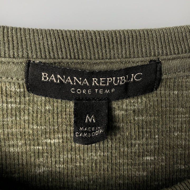Banana Republic Thermal Long T-Shirt, Men's Size M cotton Khaki type Vintage Second Hand