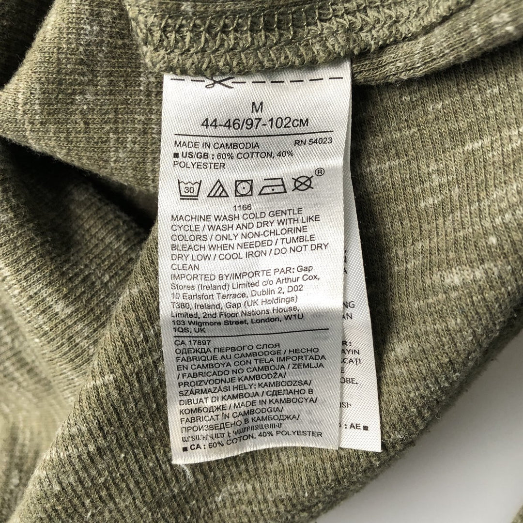 Banana Republic Thermal Long T-Shirt, Men's Size M cotton Khaki type Vintage Second Hand