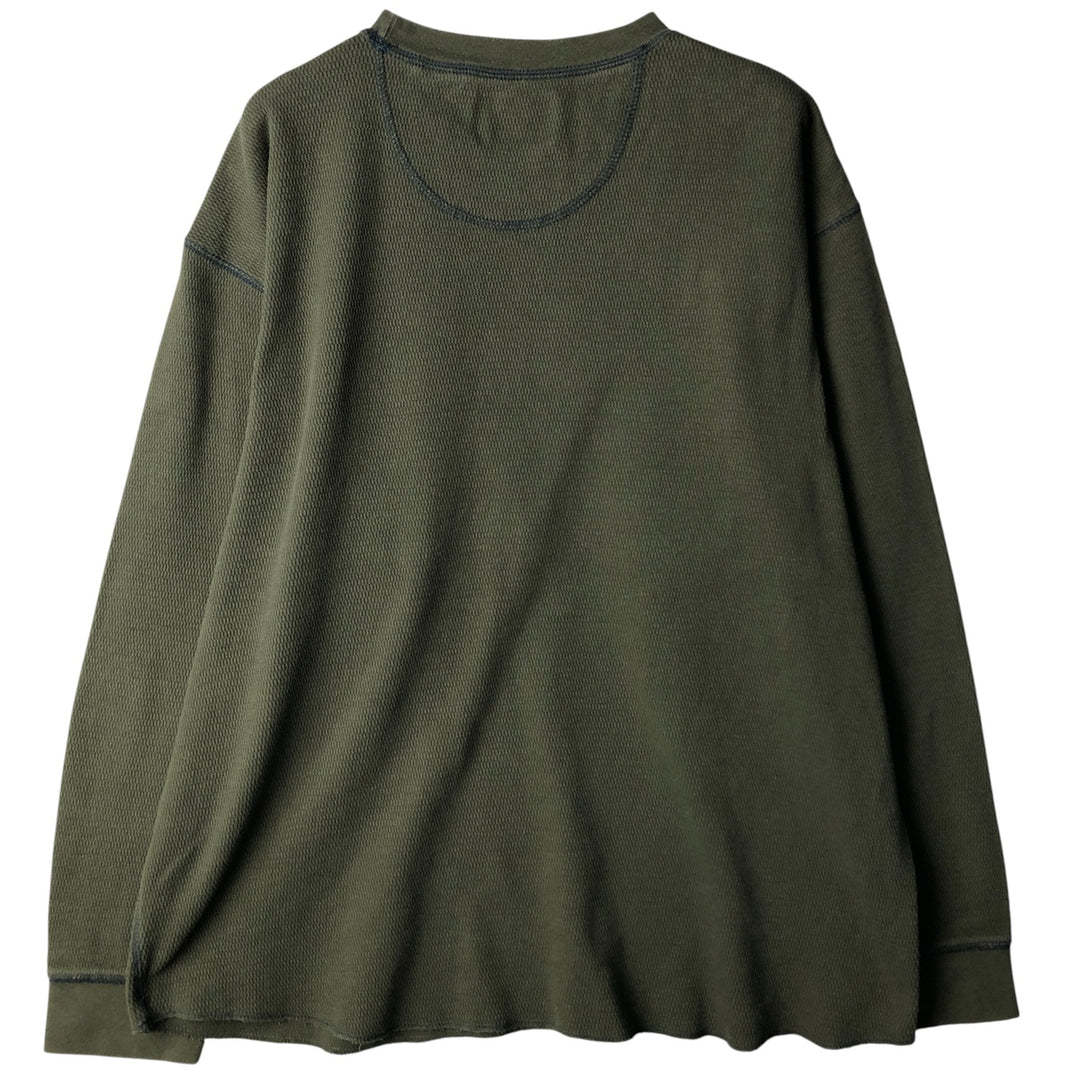 90'S Red Head Thermal Long T-shirt, Honeycomb, Men's XL, Vintage cotton Khaki type Vintage Second Hand