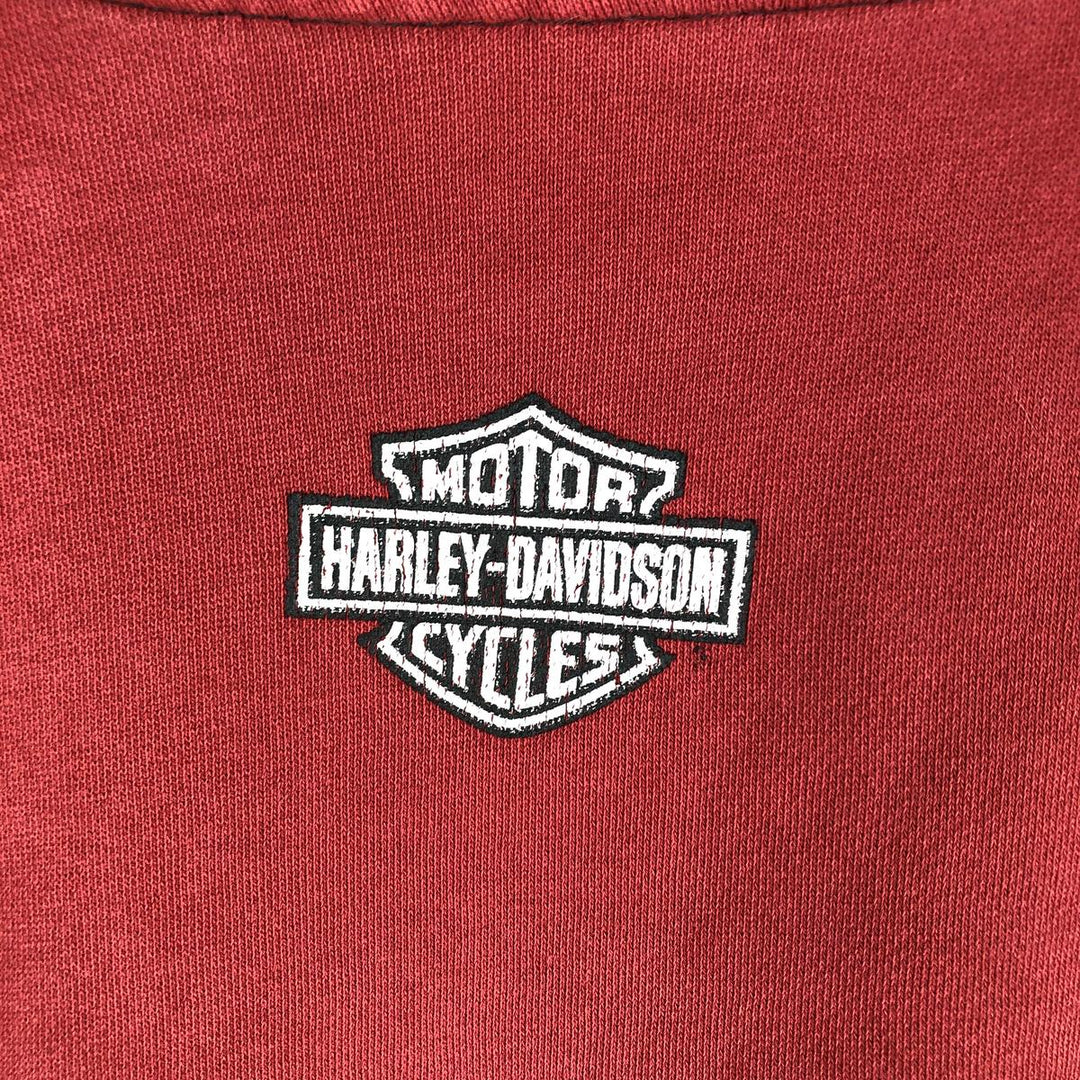 Harley-Davidson Eagle Pattern Advertising Sweatshirt, Men's Size Medium cotton red type Vintage Second Hand