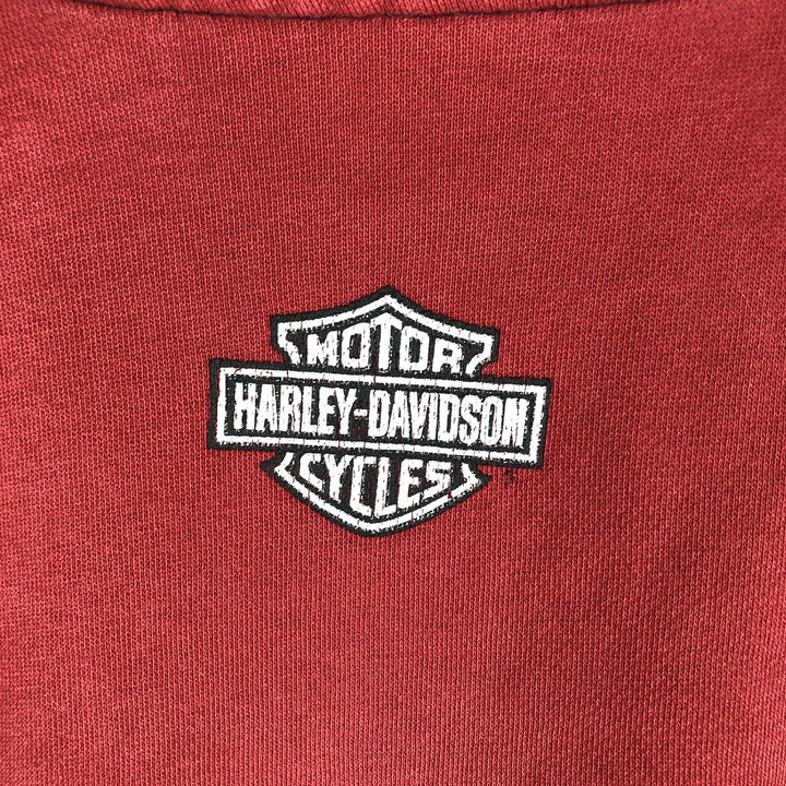 Harley-Davidson Eagle Pattern Advertising Sweatshirt, Men's Size Medium cotton red type Vintage Second Hand