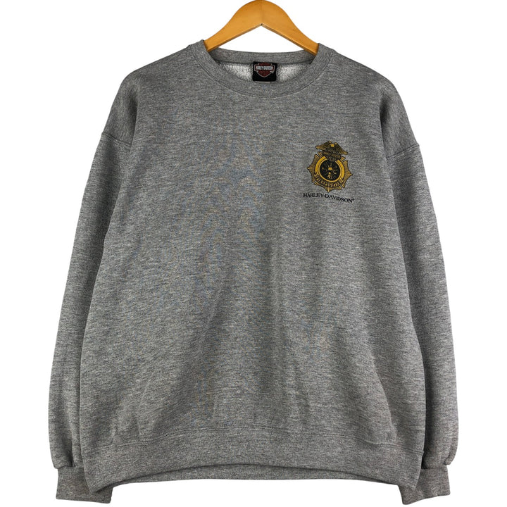 Vintage Harley-Davidson Eagle Advertising Sweatshirt, Men's Size L cotton gray type Vintage Second Hand