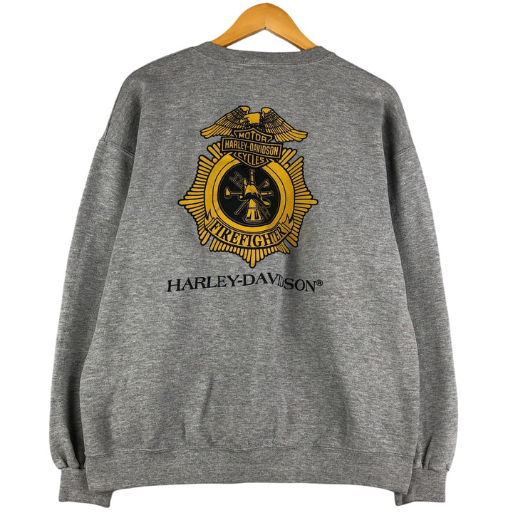 Vintage Harley-Davidson Eagle Advertising Sweatshirt, Men's Size L cotton gray type Vintage Second Hand