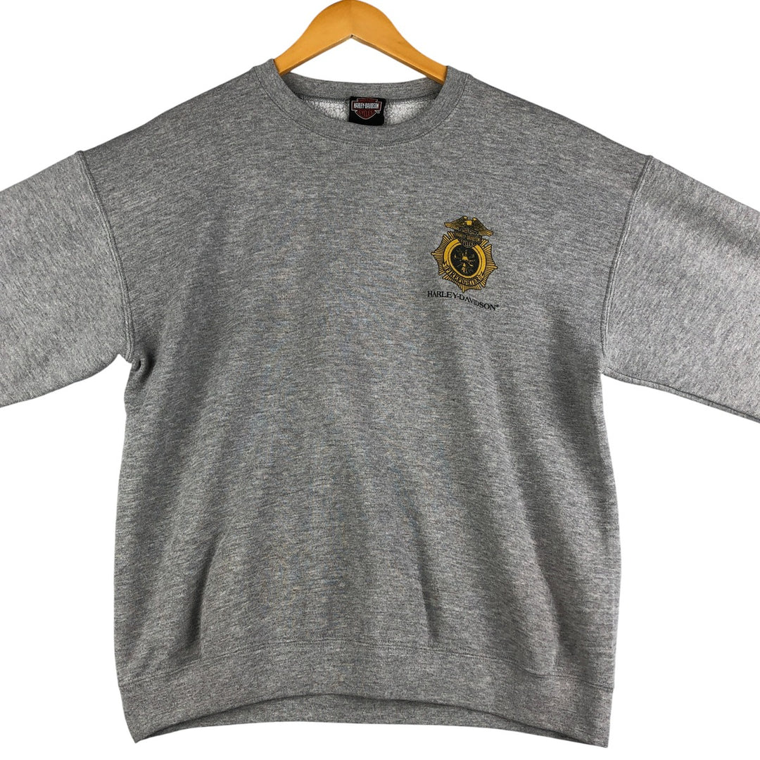 Vintage Harley-Davidson Eagle Advertising Sweatshirt, Men's Size L cotton gray type Vintage Second Hand