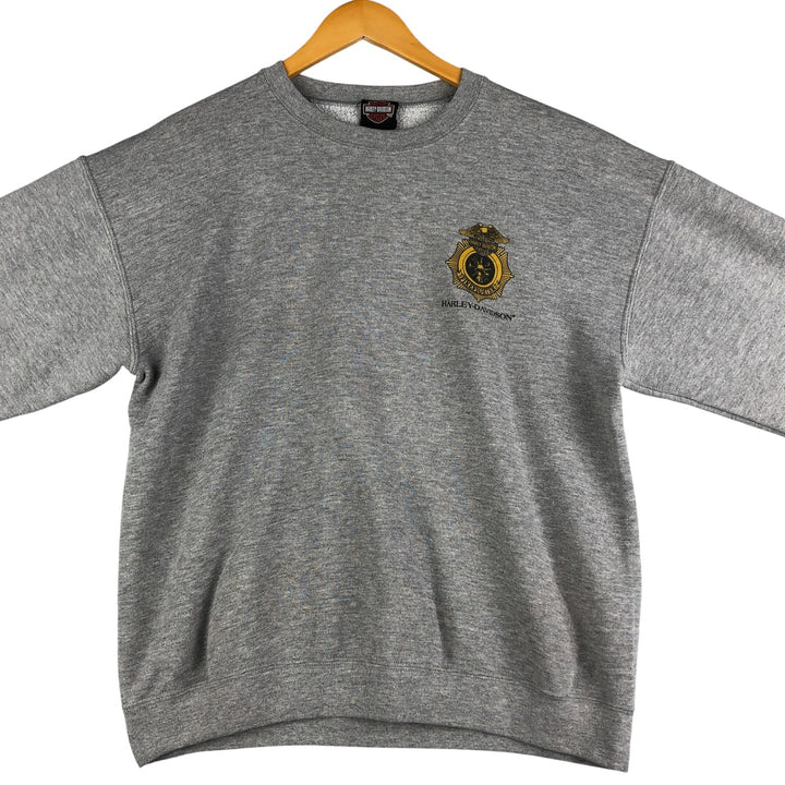Vintage Harley-Davidson Eagle Advertising Sweatshirt, Men's Size L cotton gray type Vintage Second Hand