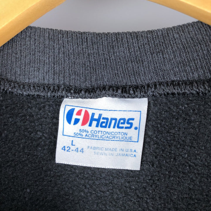 1980'S Hanes Blue Tag Hard Rock Cafe Advertising Sweatshirt, Made in USA, Men's Size L cotton black type Vintage Second Hand