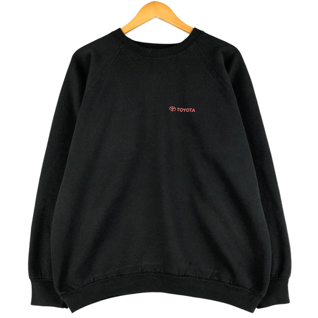 Vintage 90'S Fruit of the Loom Toyota Advertising Sweatshirt, Made in USA, Men's XL cotton black type Vintage Second Hand