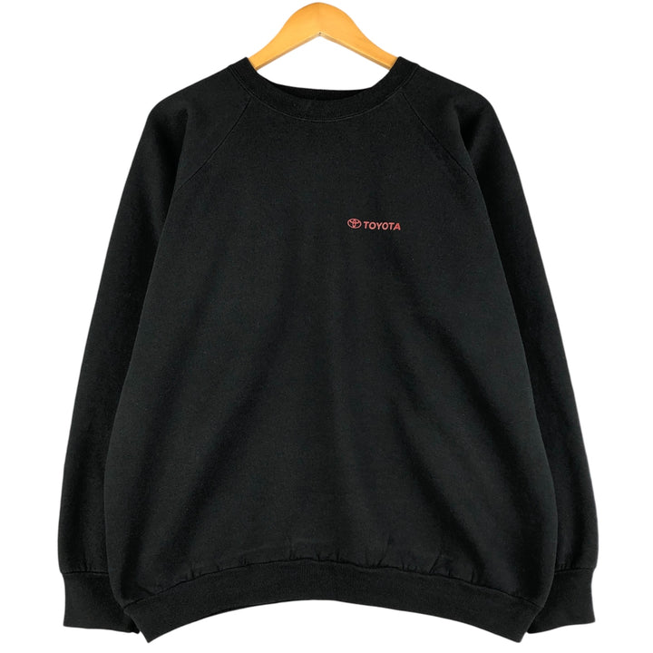 Vintage 90'S Fruit of the Loom Toyota Advertising Sweatshirt, Made in USA, Men's XL cotton black type Vintage Second Hand