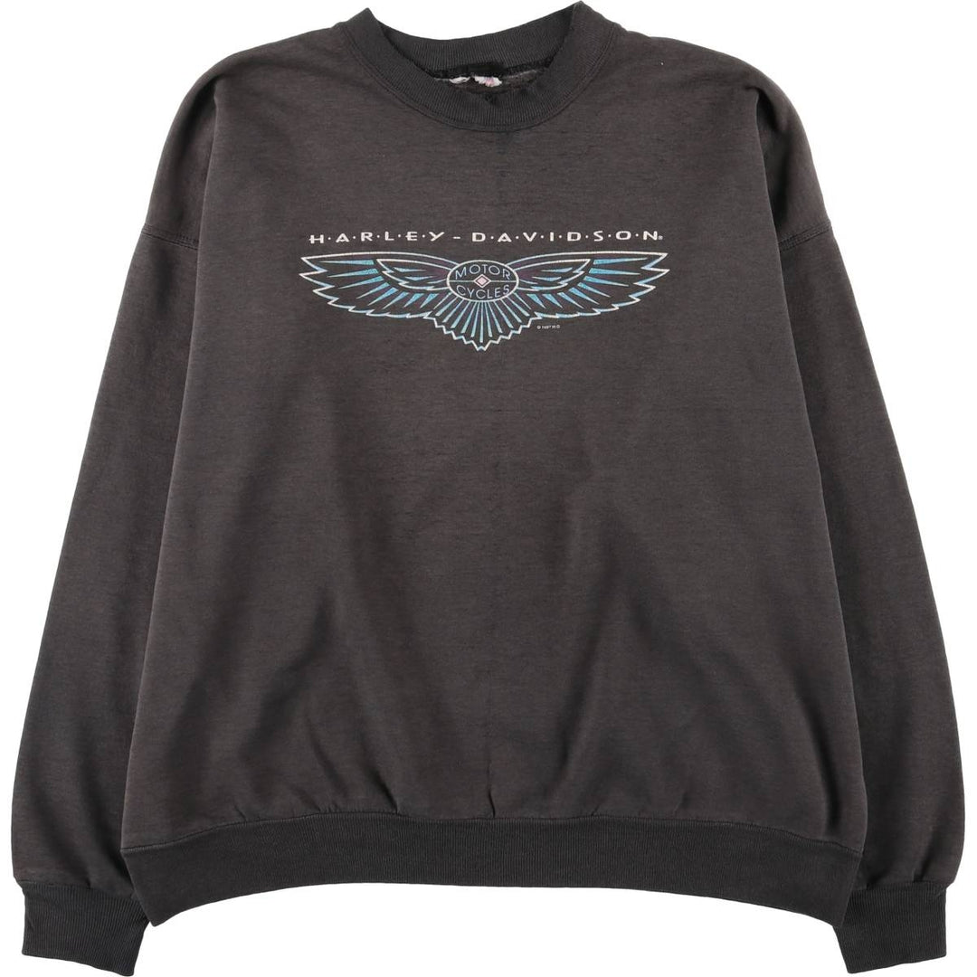 Vintage 90'S Harley-Davidson Advertising Sweatshirt, Men's XXL unclear Charcoal Vintage Second Hand