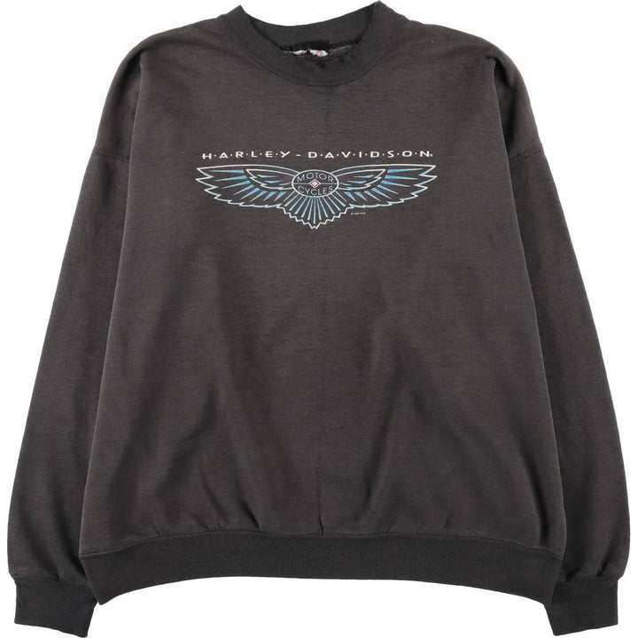 Vintage 90'S Harley-Davidson Advertising Sweatshirt, Men's XXL unclear Charcoal Vintage Second Hand